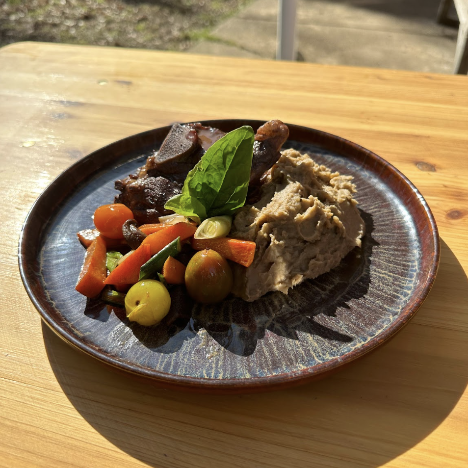Woman enjoying the local food in Patagonia