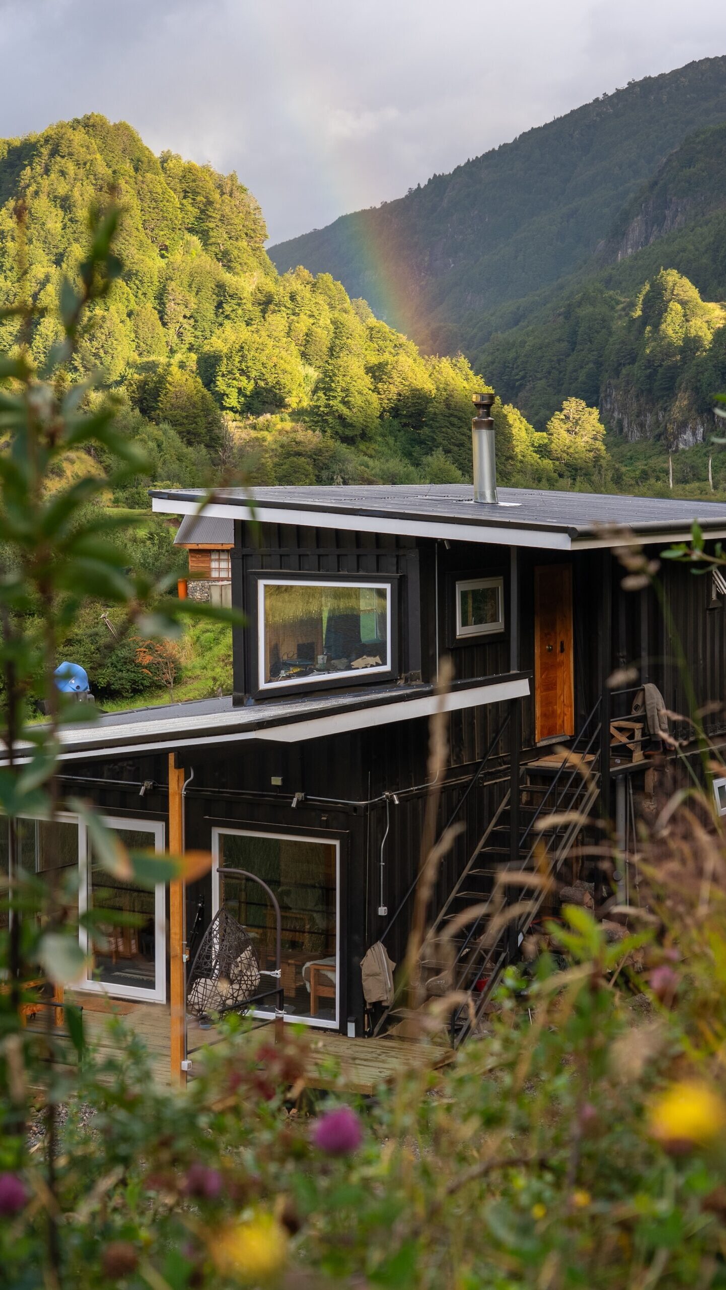 Woman enjoying the local food in Patagonia